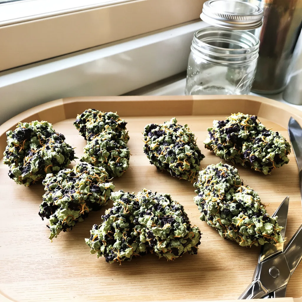 Gold Leaf 88% indica / 12% sativa flower with visible trichomes