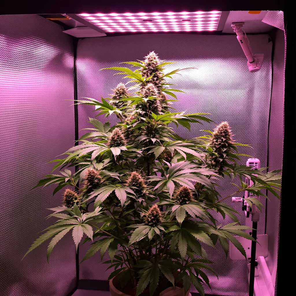 Gorilla Biscuit 67% indica / 33% sativa flower with visible trichomes