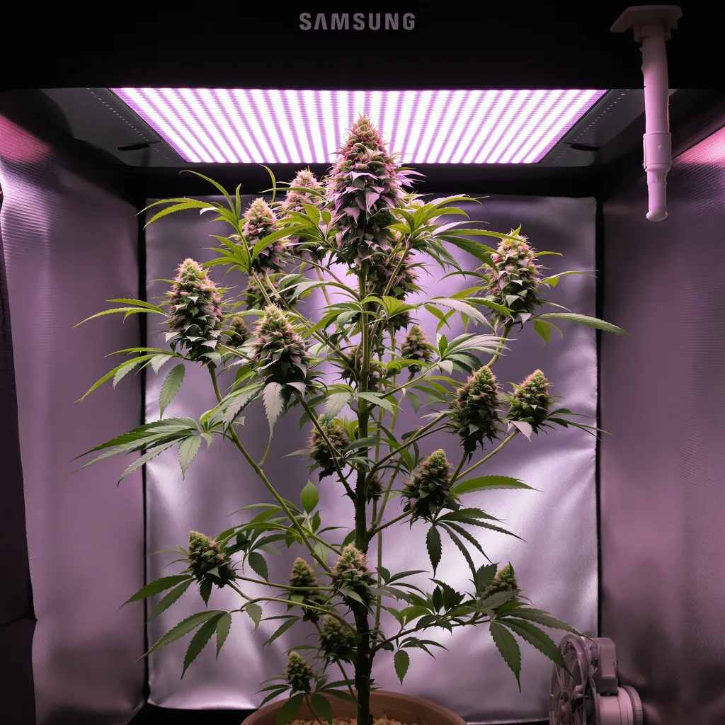 Gorilla Nut 49% indica / 51% sativa flower with visible trichomes