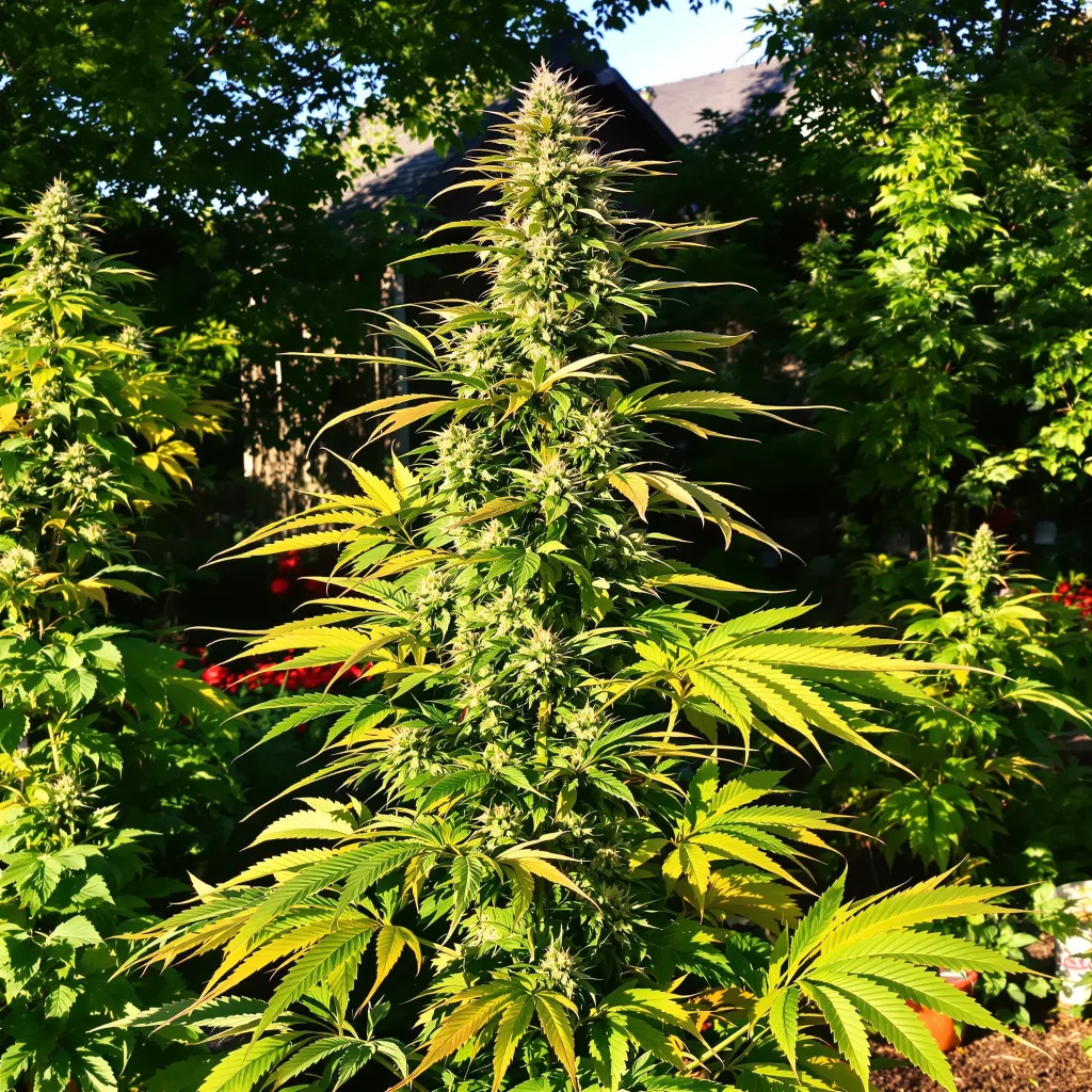 Gorilla Nut 49% indica / 51% sativa flower with visible trichomes