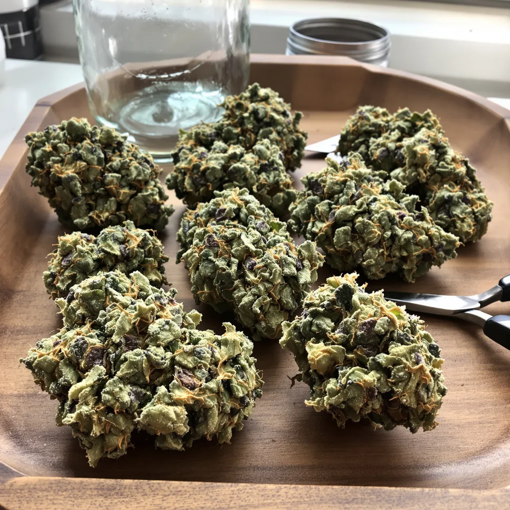Grape Gas 60% indica / 40% sativa flower with visible trichomes