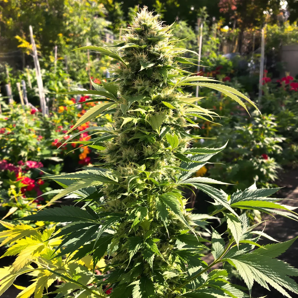 Grape Gas 60% indica / 40% sativa flower with visible trichomes