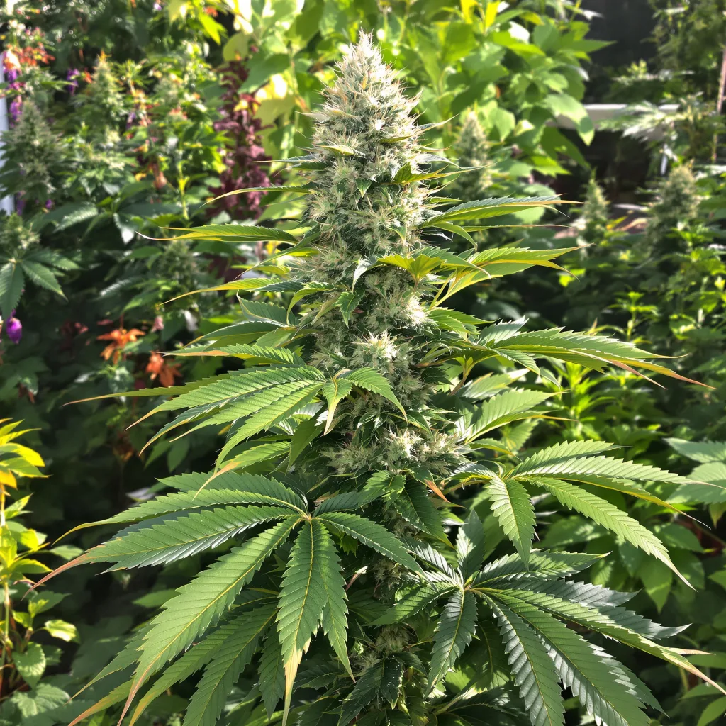 Grape God 70% indica / 30% sativa flower with visible trichomes