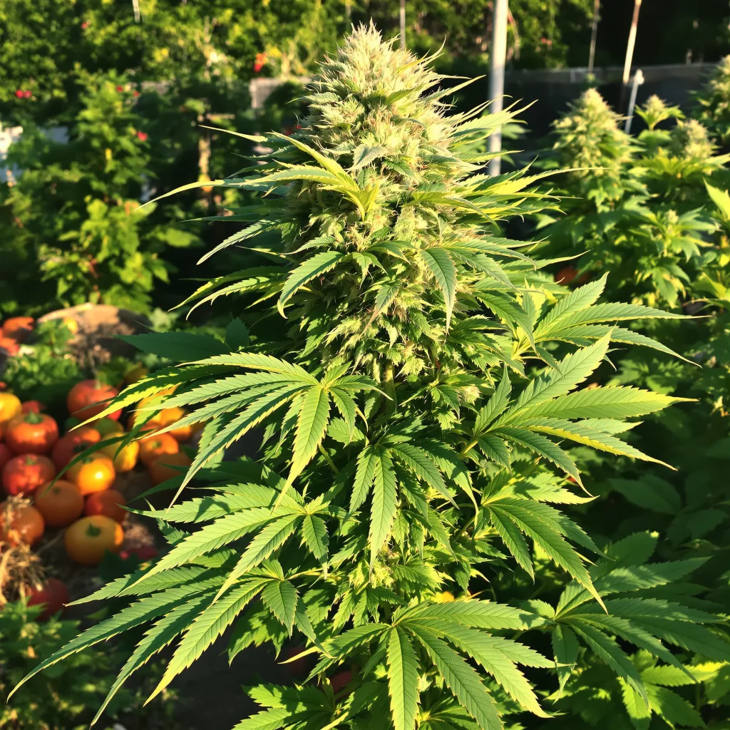 Grape Inferno 79% indica / 21% sativa flower with visible trichomes