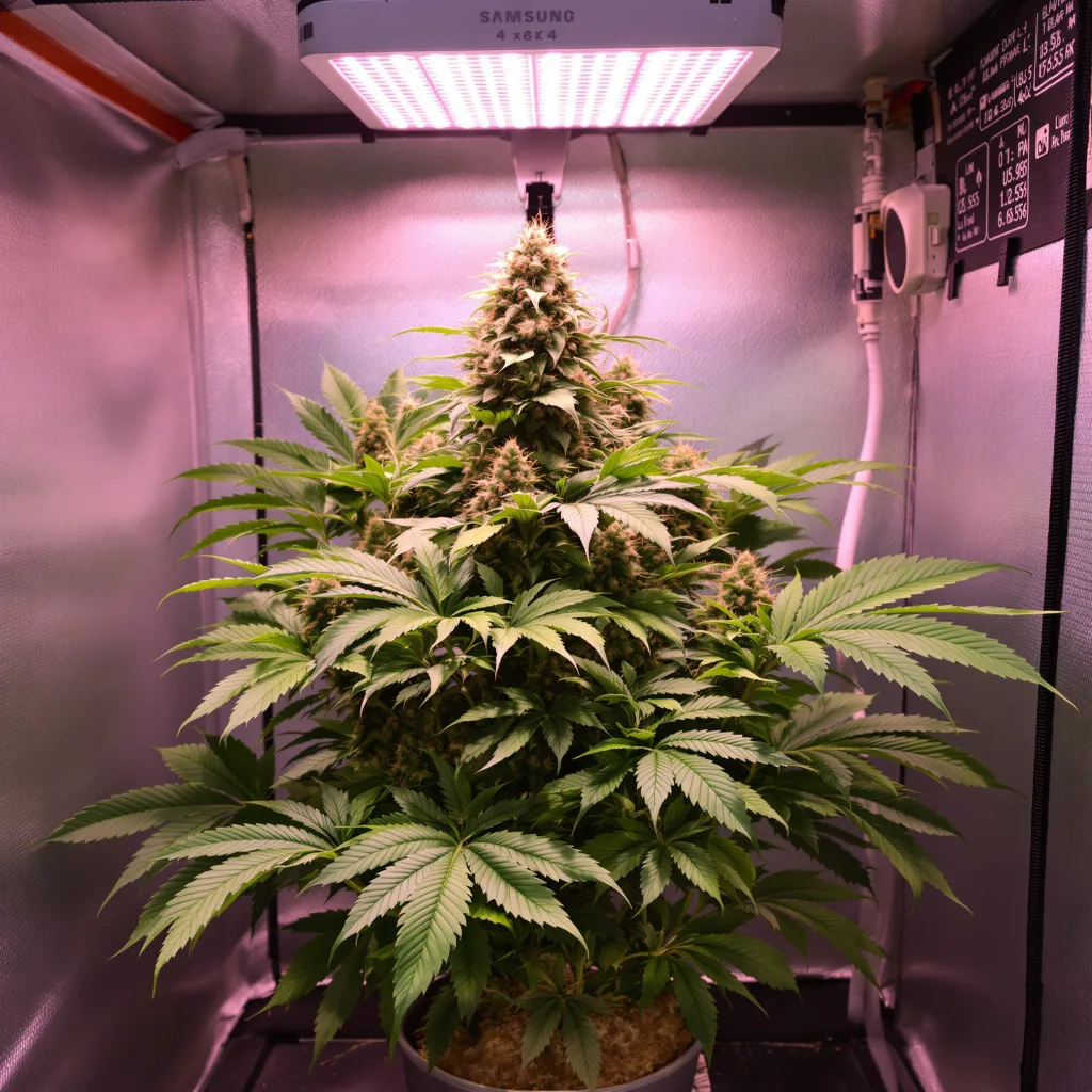 Grape Soda 81% indica / 19% sativa flower with visible trichomes