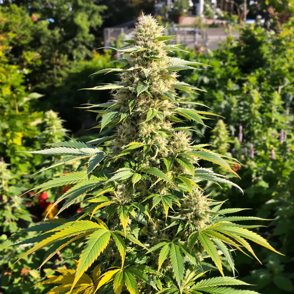 Green Line OG 63% indica / 37% sativa flower with visible trichomes