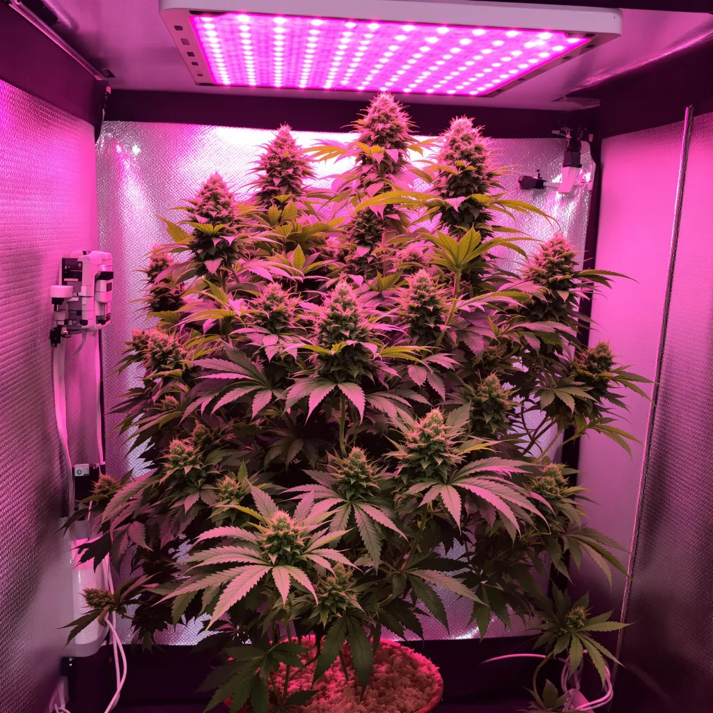Green Poison 80% indica / 20% sativa flower with visible trichomes