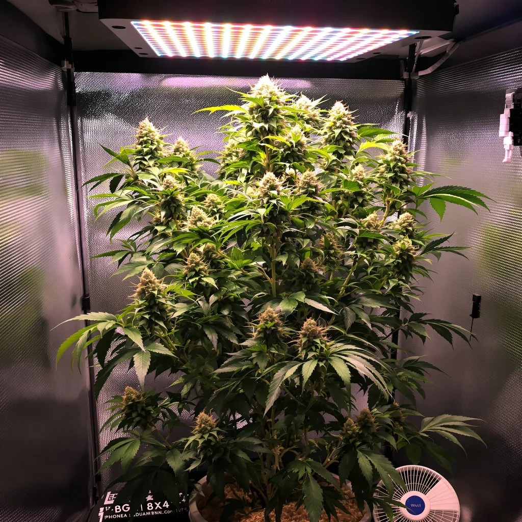 Green Queen 40% indica / 50% sativa flower with visible trichomes
