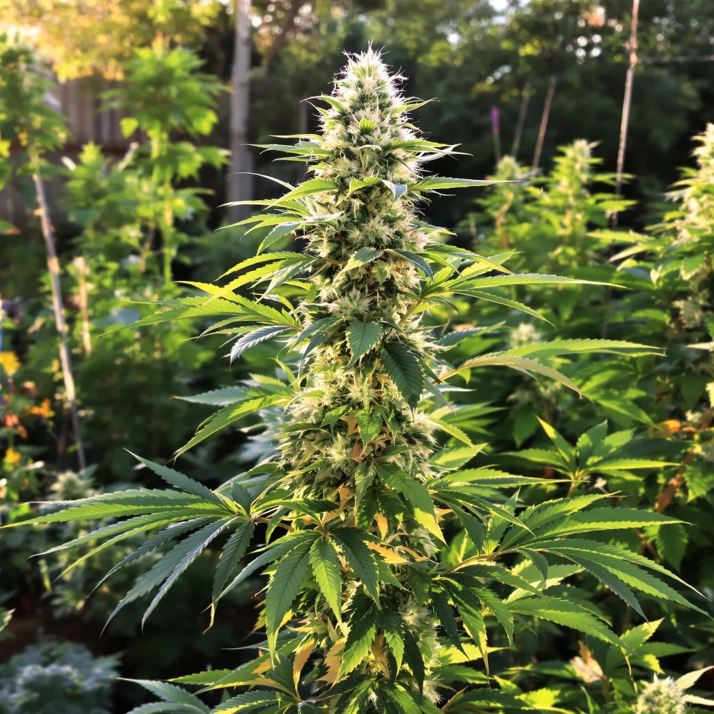 Green Queen 40% indica / 50% sativa flower with visible trichomes