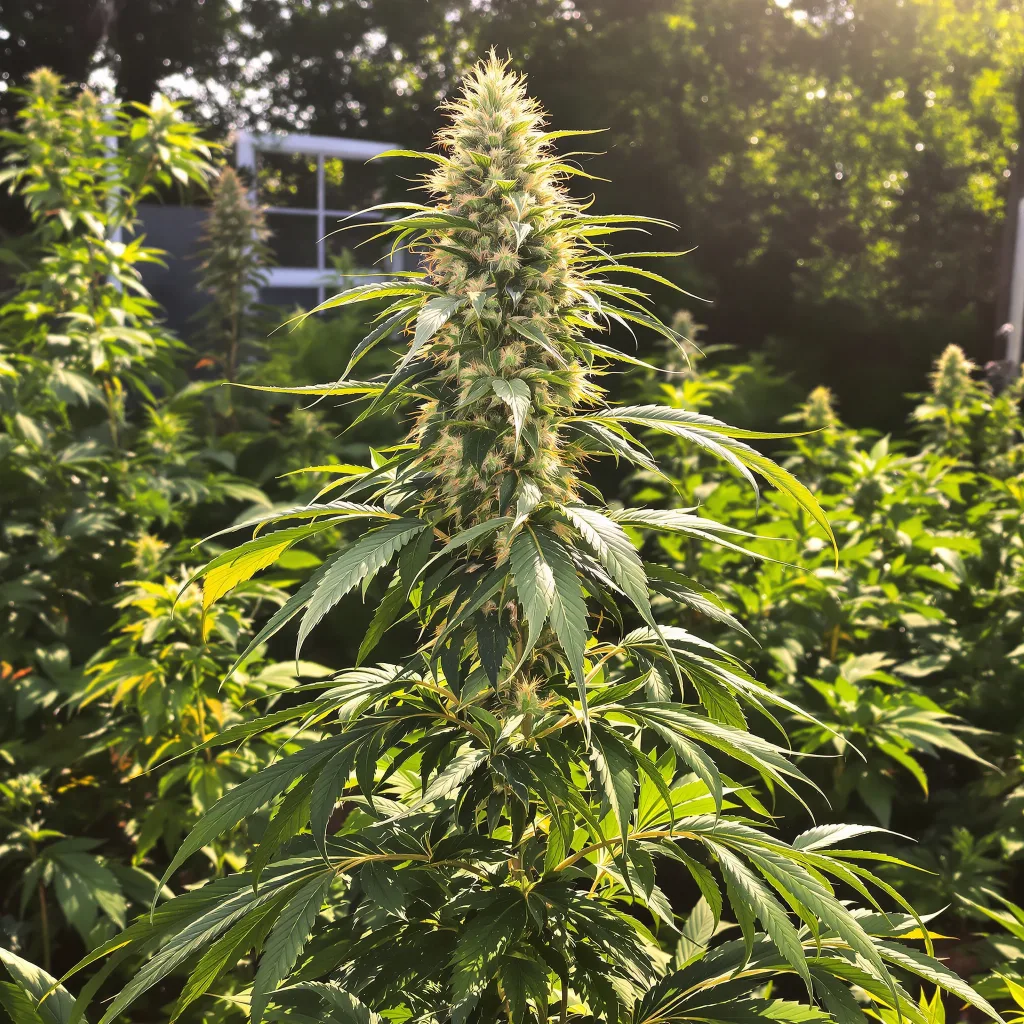 Grilled Cheese 22% indica / 78% sativa flower with visible trichomes