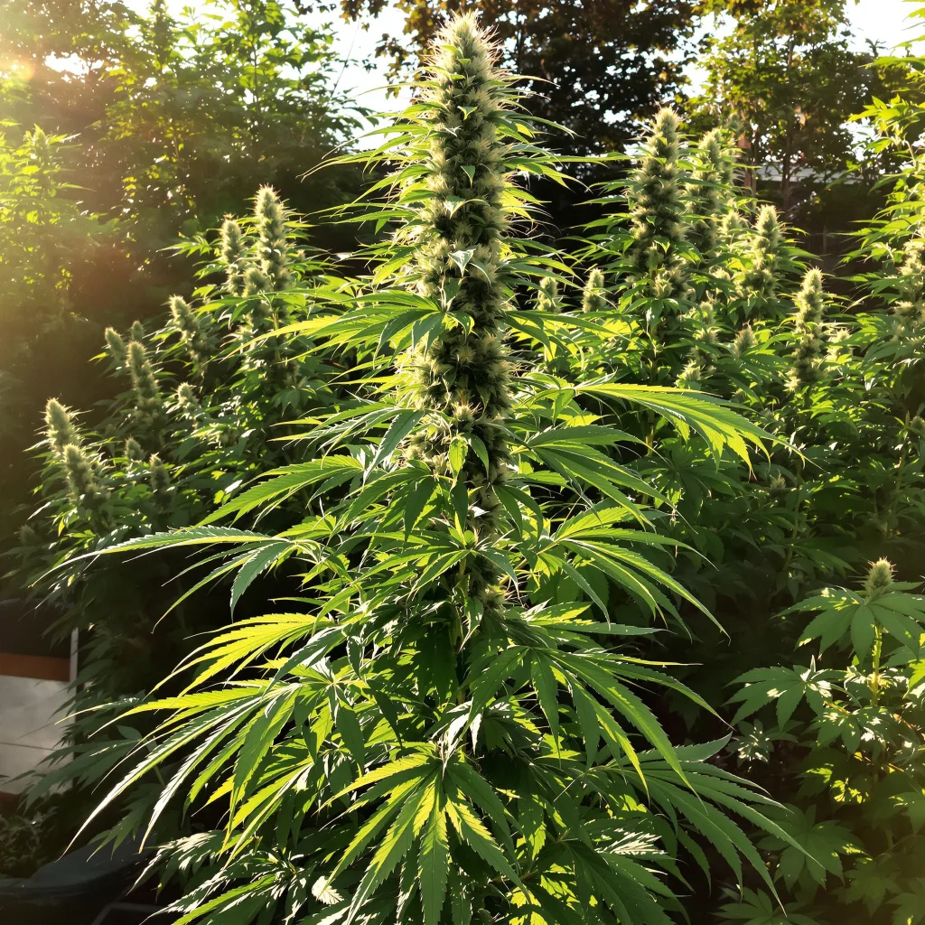 Grilled Cheese 22% indica / 78% sativa flower with visible trichomes