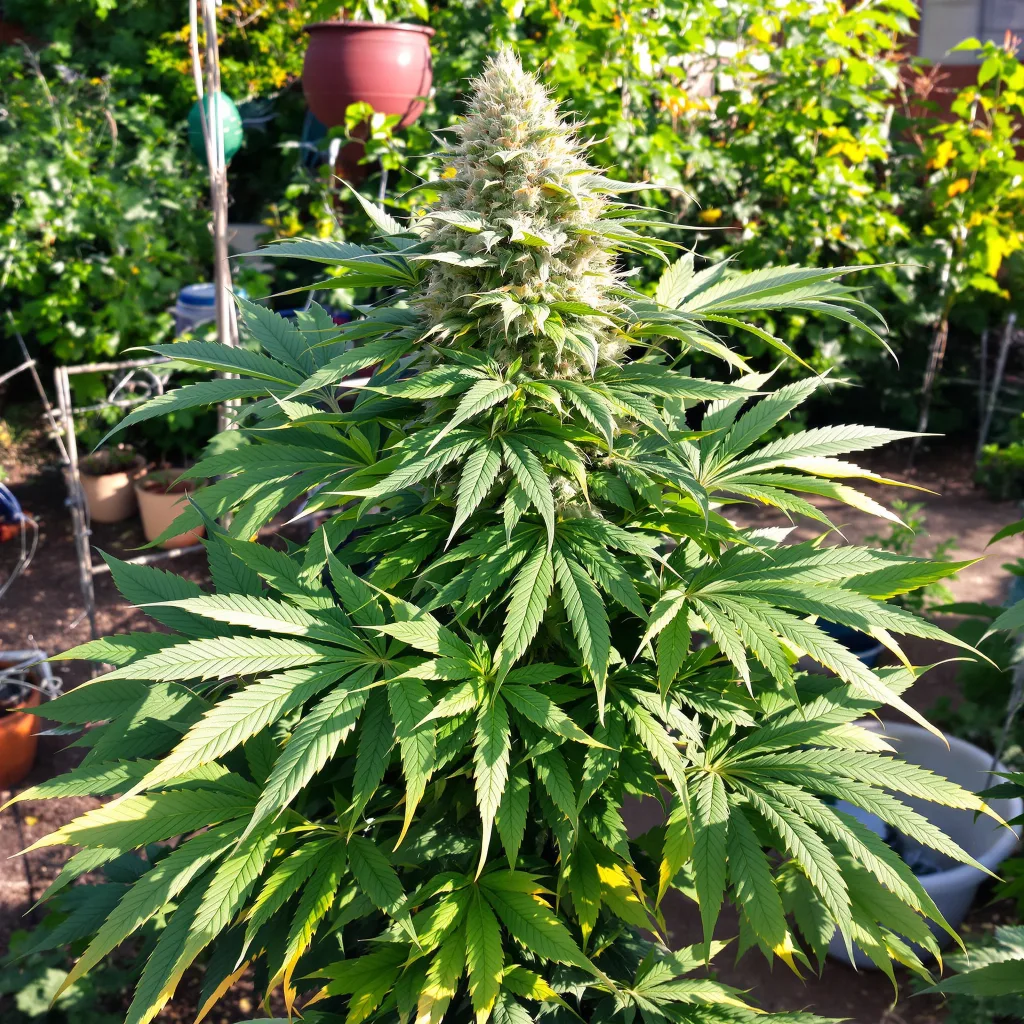 Grimace 79% indica / 21% sativa flower with visible trichomes