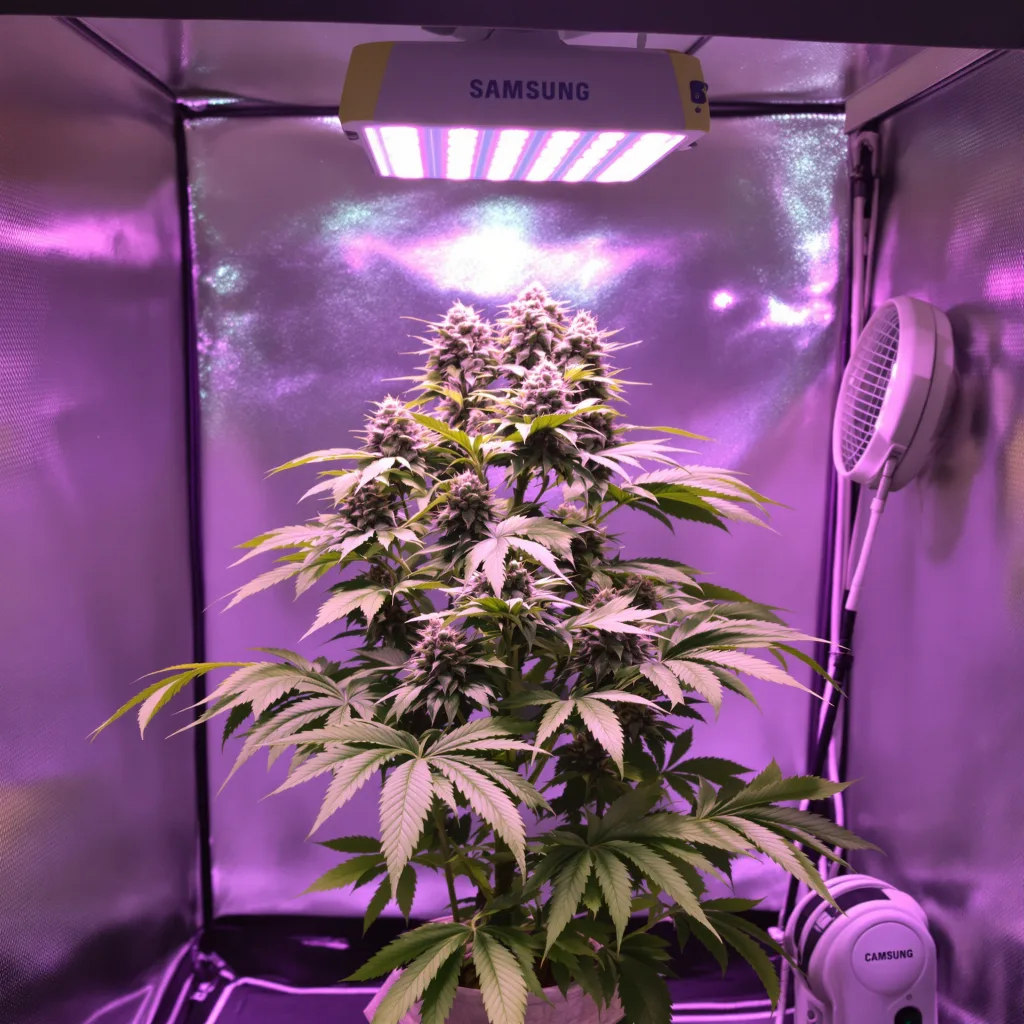 Guard Dawg 88% indica / 12% sativa flower with visible trichomes