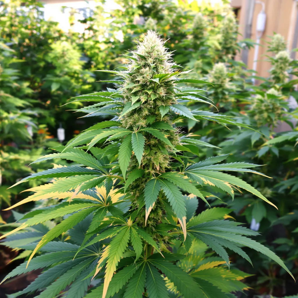 Guard Dawg 88% indica / 12% sativa flower with visible trichomes