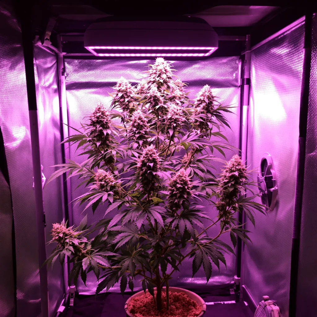 Guido Kush 41% indica / 59% sativa flower with visible trichomes