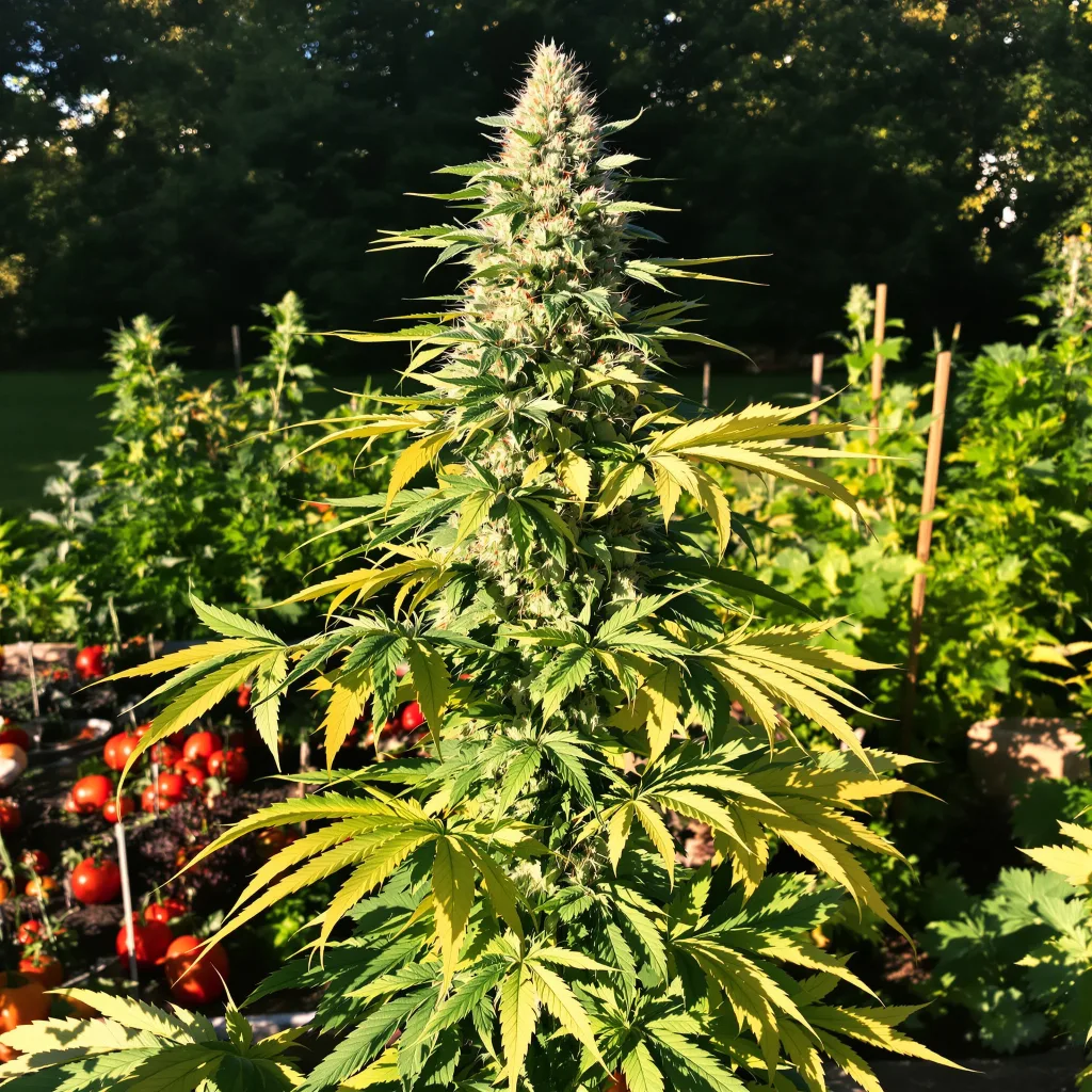 Guido Kush 41% indica / 59% sativa flower with visible trichomes