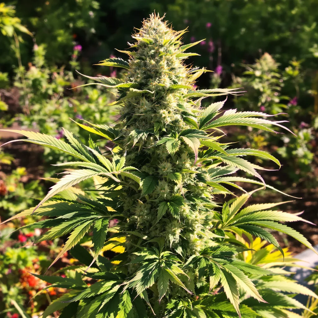 Gupta Kush 44% indica / 56% sativa flower with visible trichomes