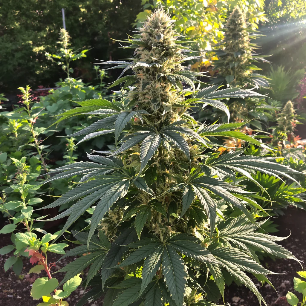 Hammerhead 71% indica / 29% sativa flower with visible trichomes