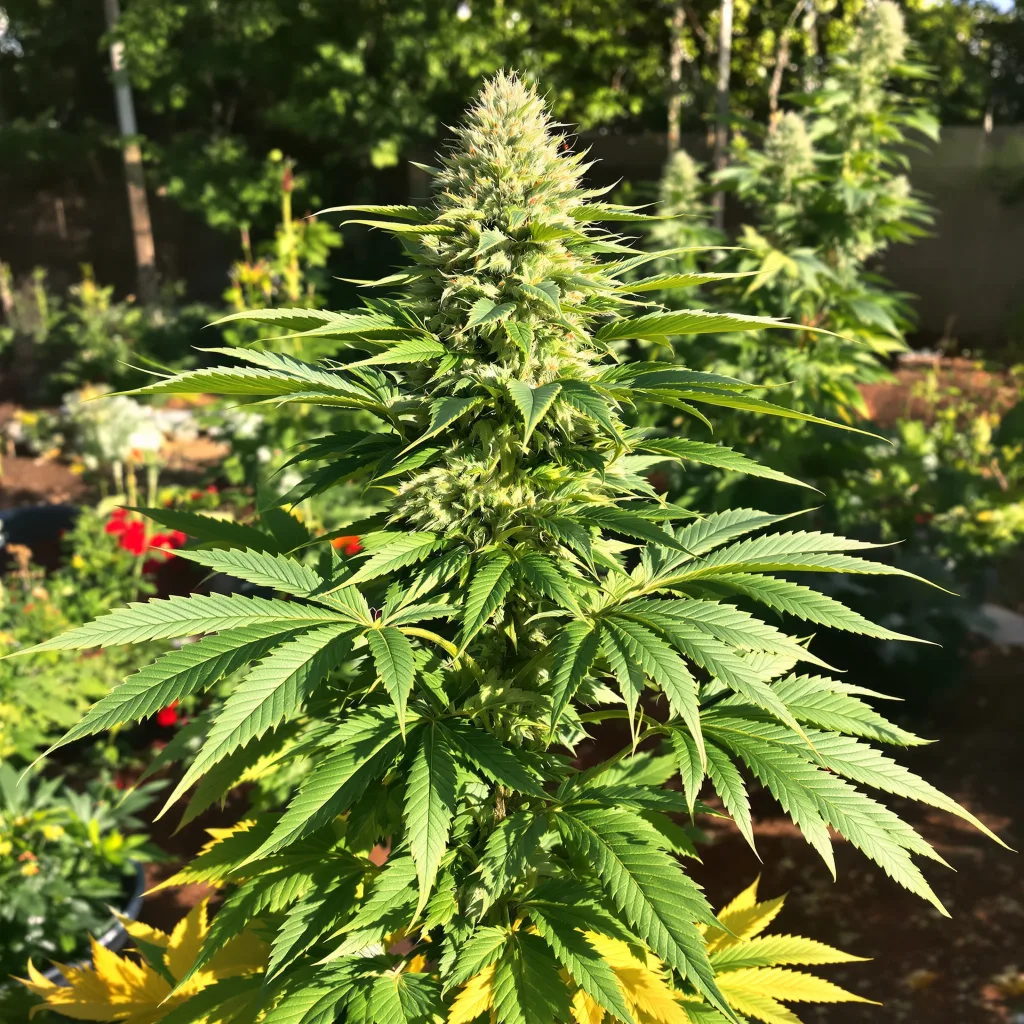 Harmonia 84% indica / 16% sativa flower with visible trichomes