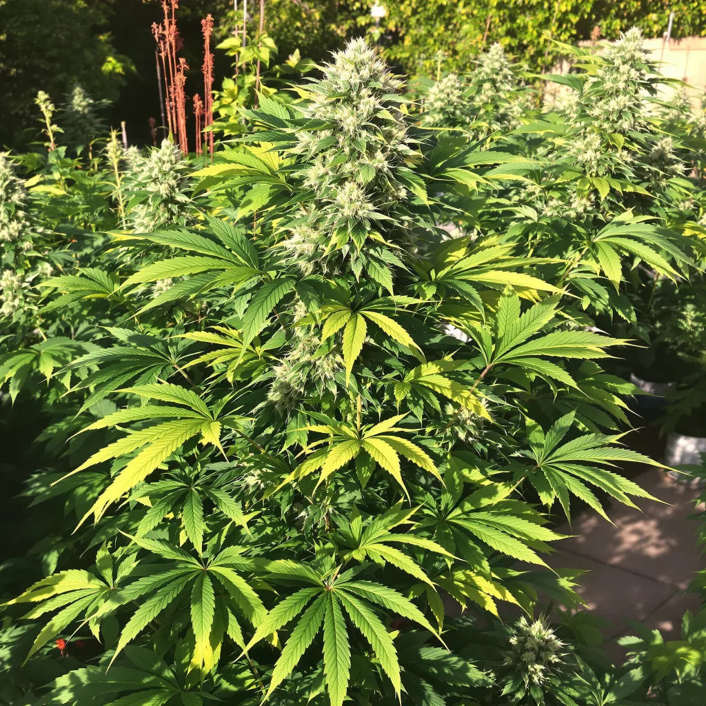 Hashbar OG 65% indica / 35% sativa flower with visible trichomes
