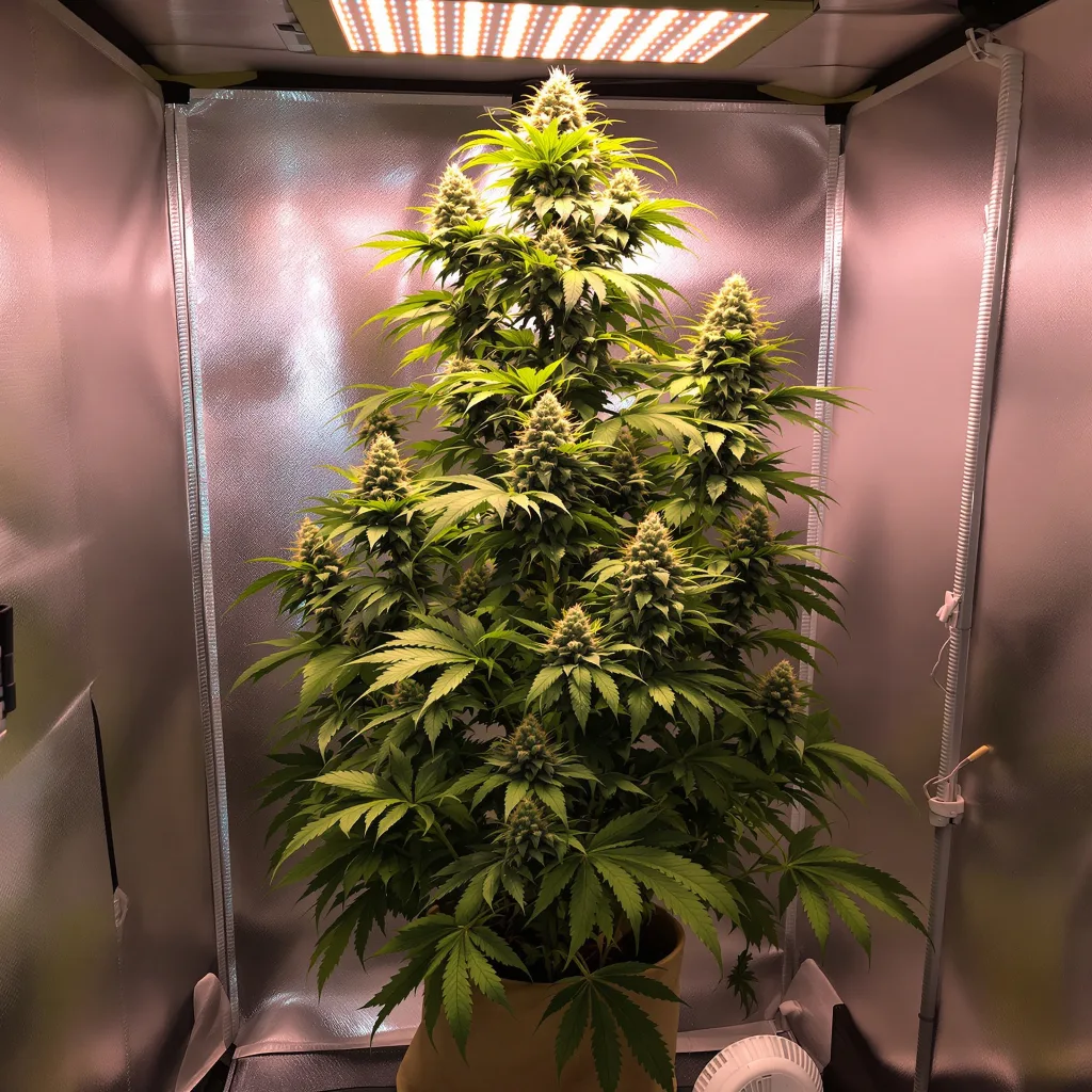 Hawaiian Haze 10% indica / 90% sativa flower with visible trichomes