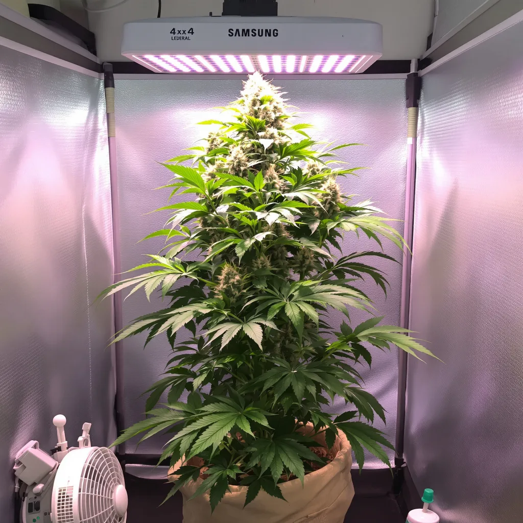 Haze XL 67% indica / 33% sativa flower with visible trichomes