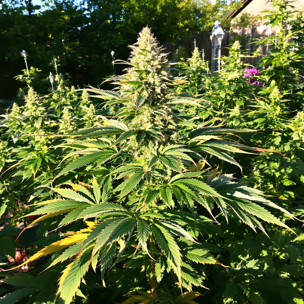 Haze XL 67% indica / 33% sativa flower with visible trichomes