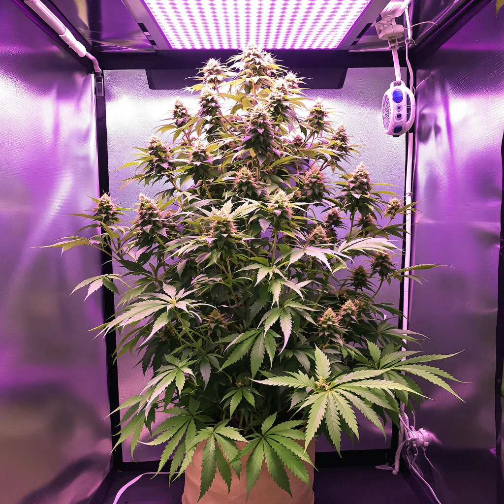 Headband 60% indica / 40% sativa flower with visible trichomes