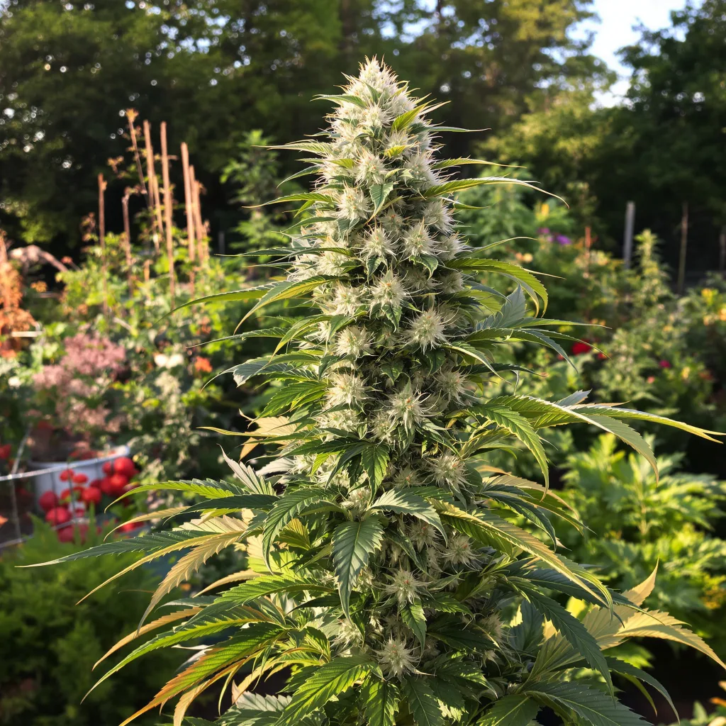 Headband 60% indica / 40% sativa flower with visible trichomes