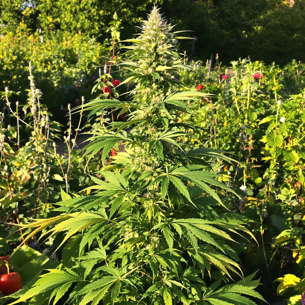 Hempstar 10% indica / 80% sativa flower with visible trichomes