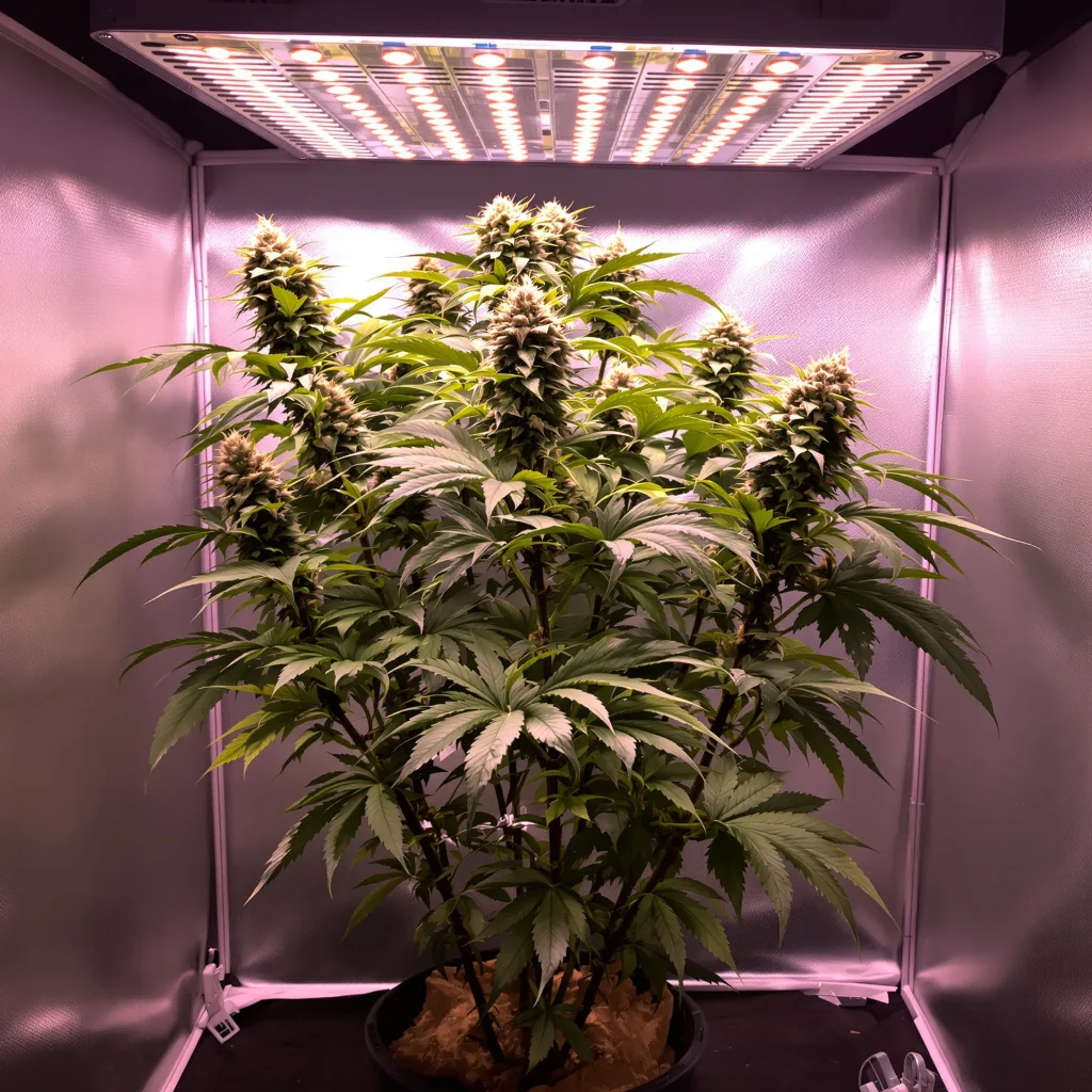 Hercules 89% indica / 11% sativa flower with visible trichomes