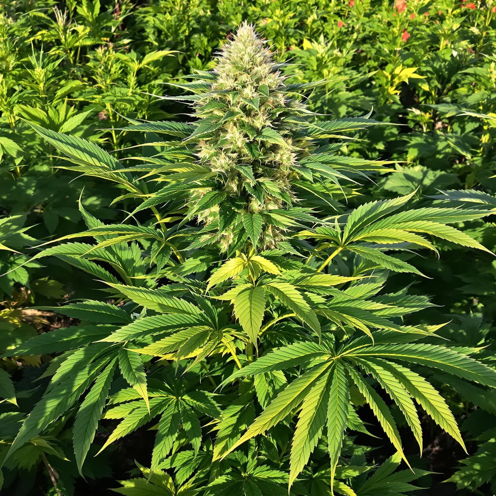 Hercules 89% indica / 11% sativa flower with visible trichomes