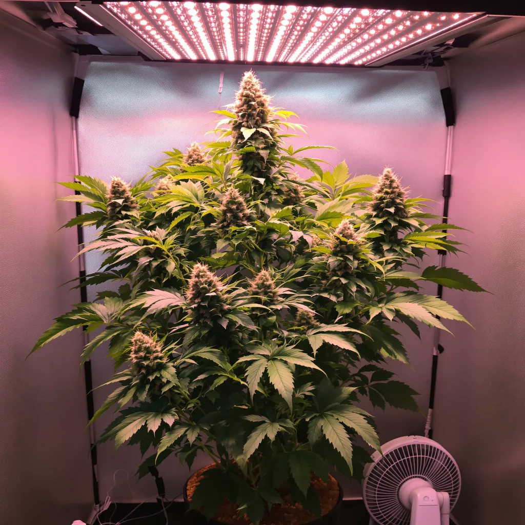 Herijuana 68% indica / 32% sativa flower with visible trichomes