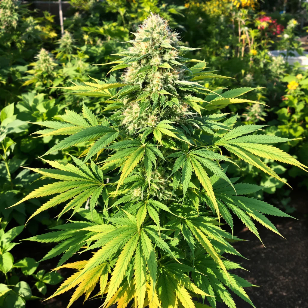 Hindu Skunk 70% indica / 30% sativa flower with visible trichomes