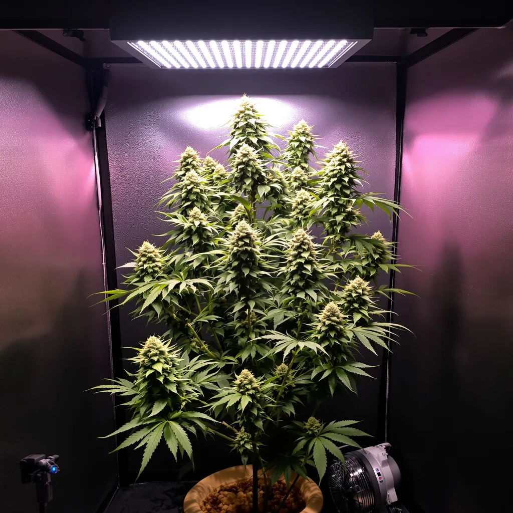 Hippie Crippler 50% indica / 50% sativa flower with visible trichomes