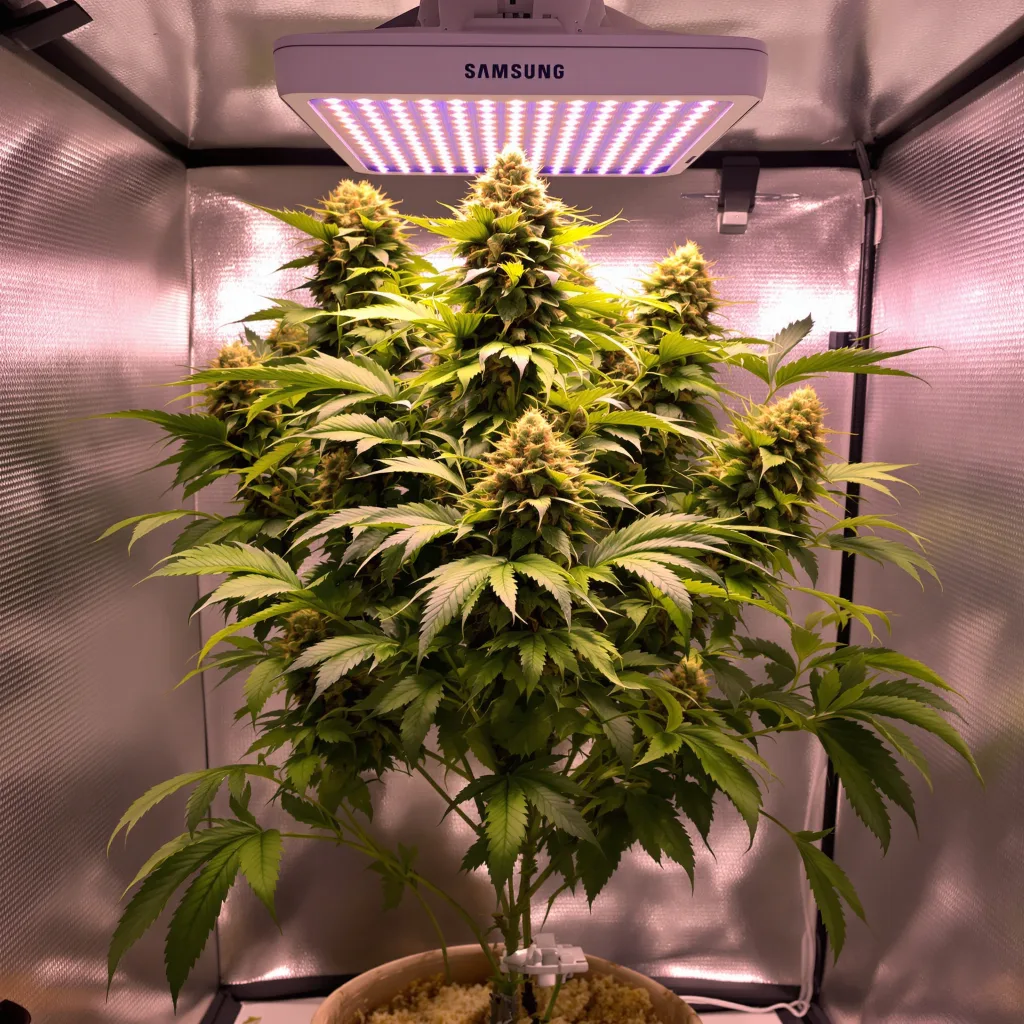 Hog's Breath 66% indica / 34% sativa flower with visible trichomes