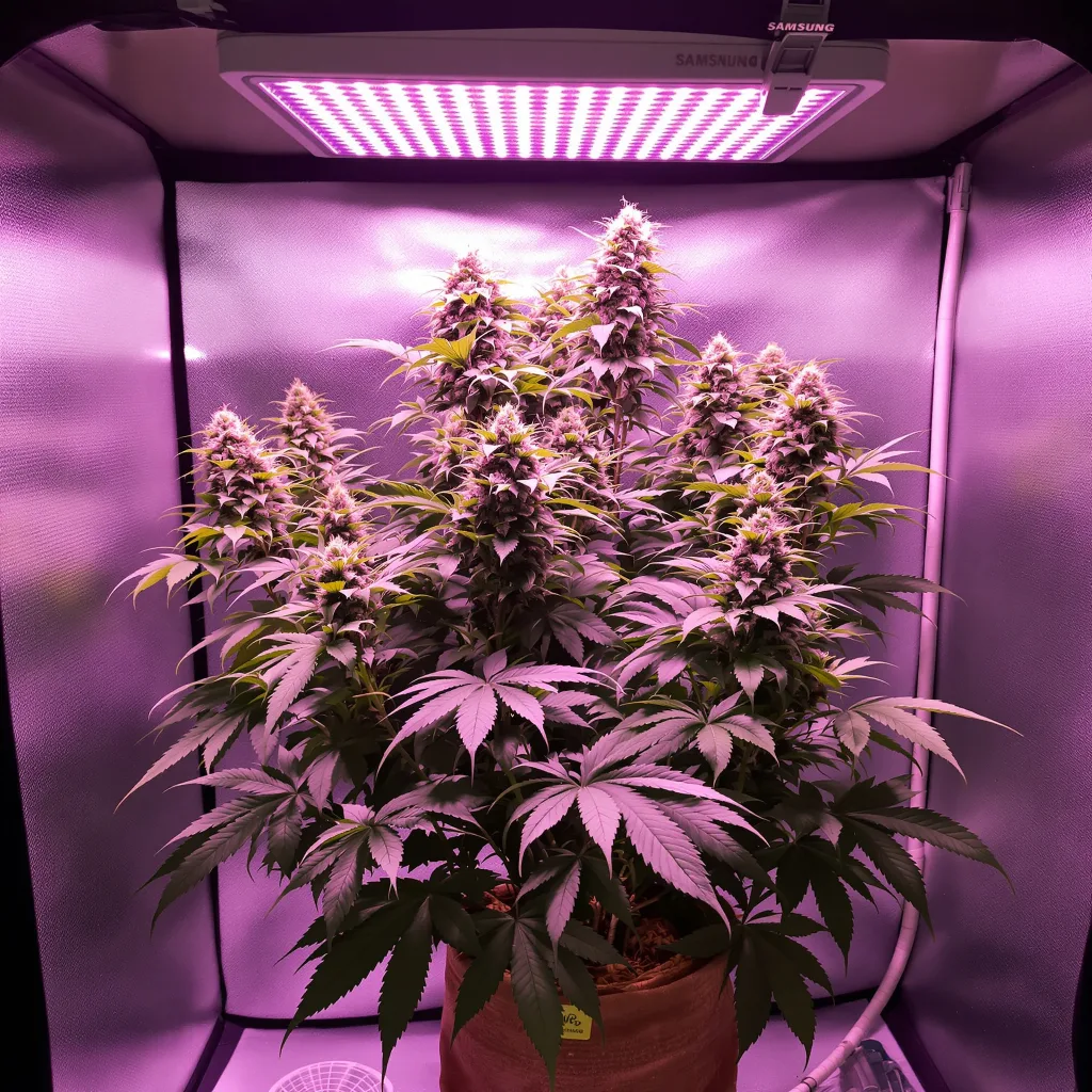 Humboldt Dream 79% indica / 21% sativa flower with visible trichomes