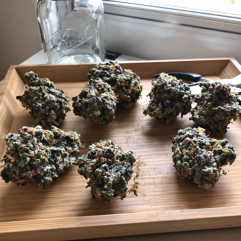 Hyper Critical 68% indica / 32% sativa flower with visible trichomes