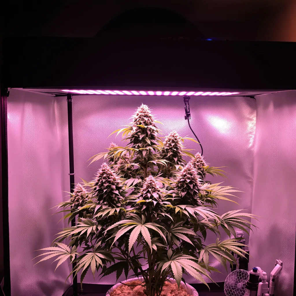 Hyper Critical 68% indica / 32% sativa flower with visible trichomes