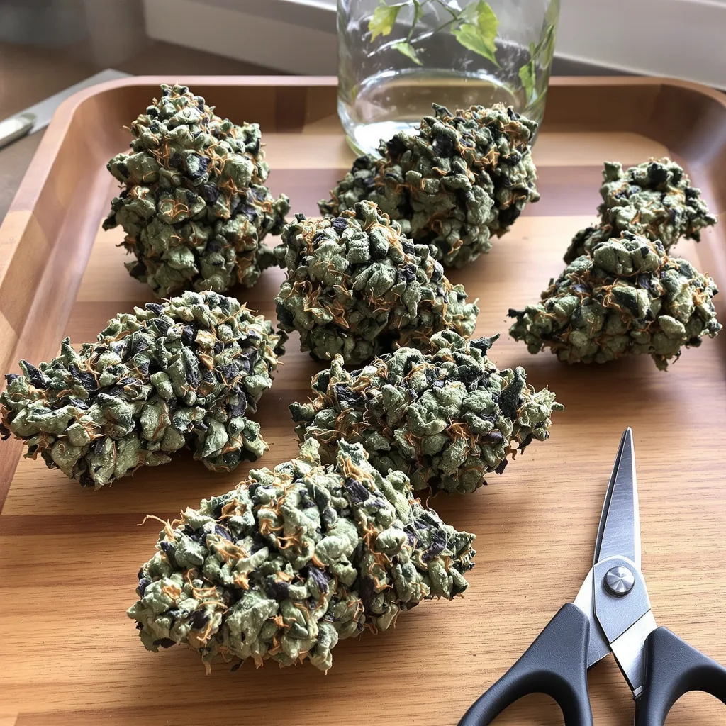 Hyper Critical 68% indica / 32% sativa flower with visible trichomes