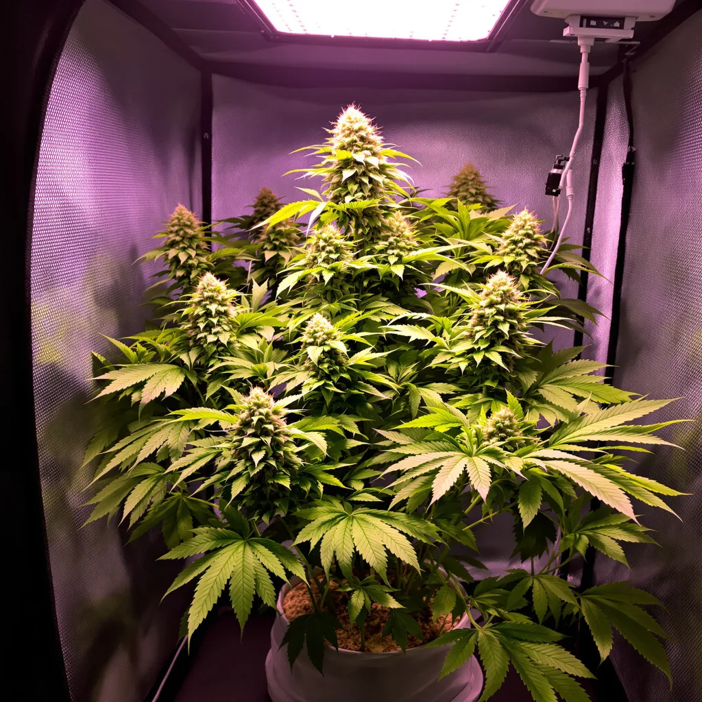 Hyper Critical 68% indica / 32% sativa flower with visible trichomes