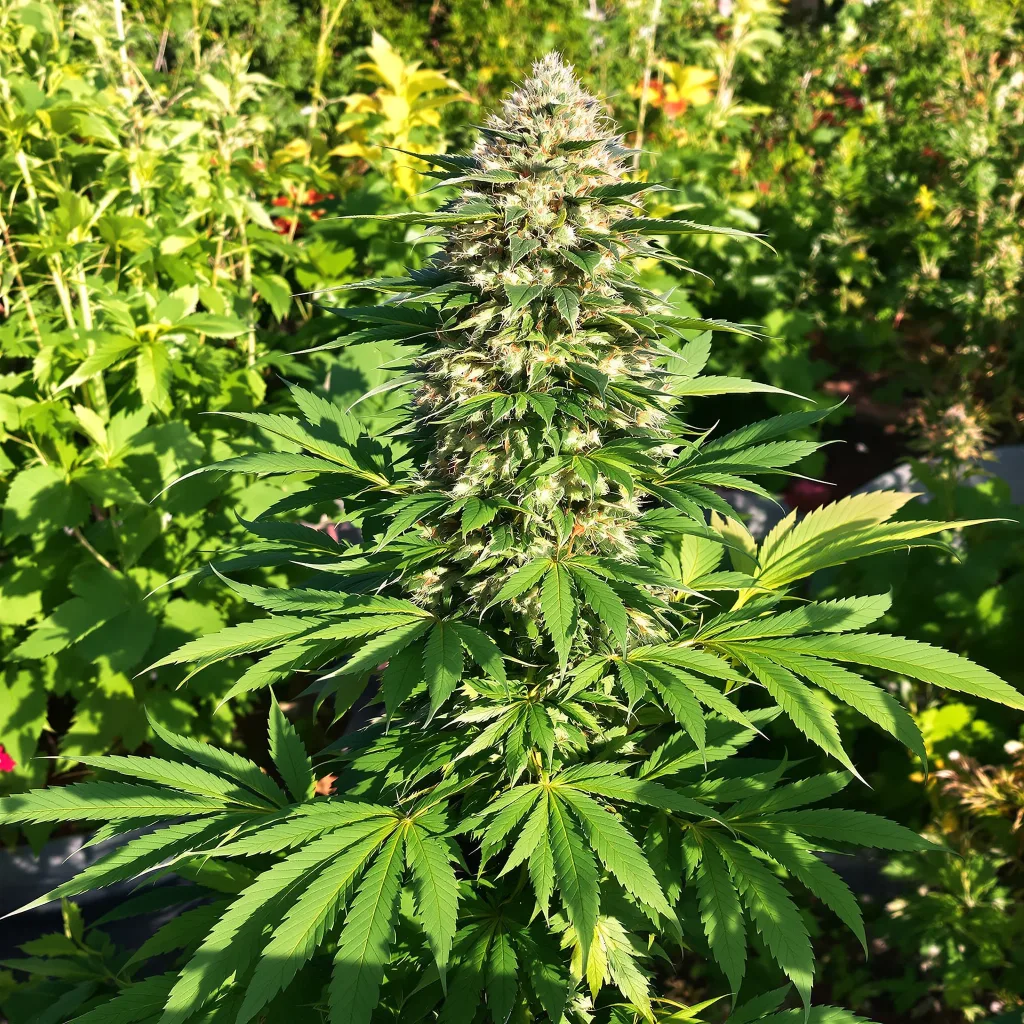 Ice Cream Cake 70% indica / 30% sativa flower with visible trichomes