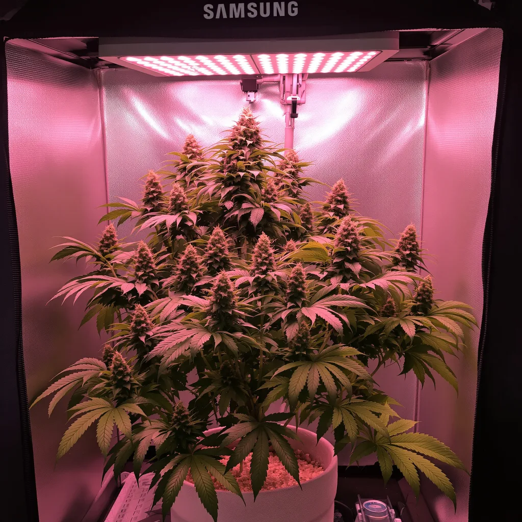 Ice 87% indica / 13% sativa flower with visible trichomes