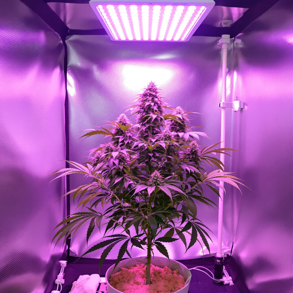 Iced Widow 67% indica / 33% sativa flower with visible trichomes