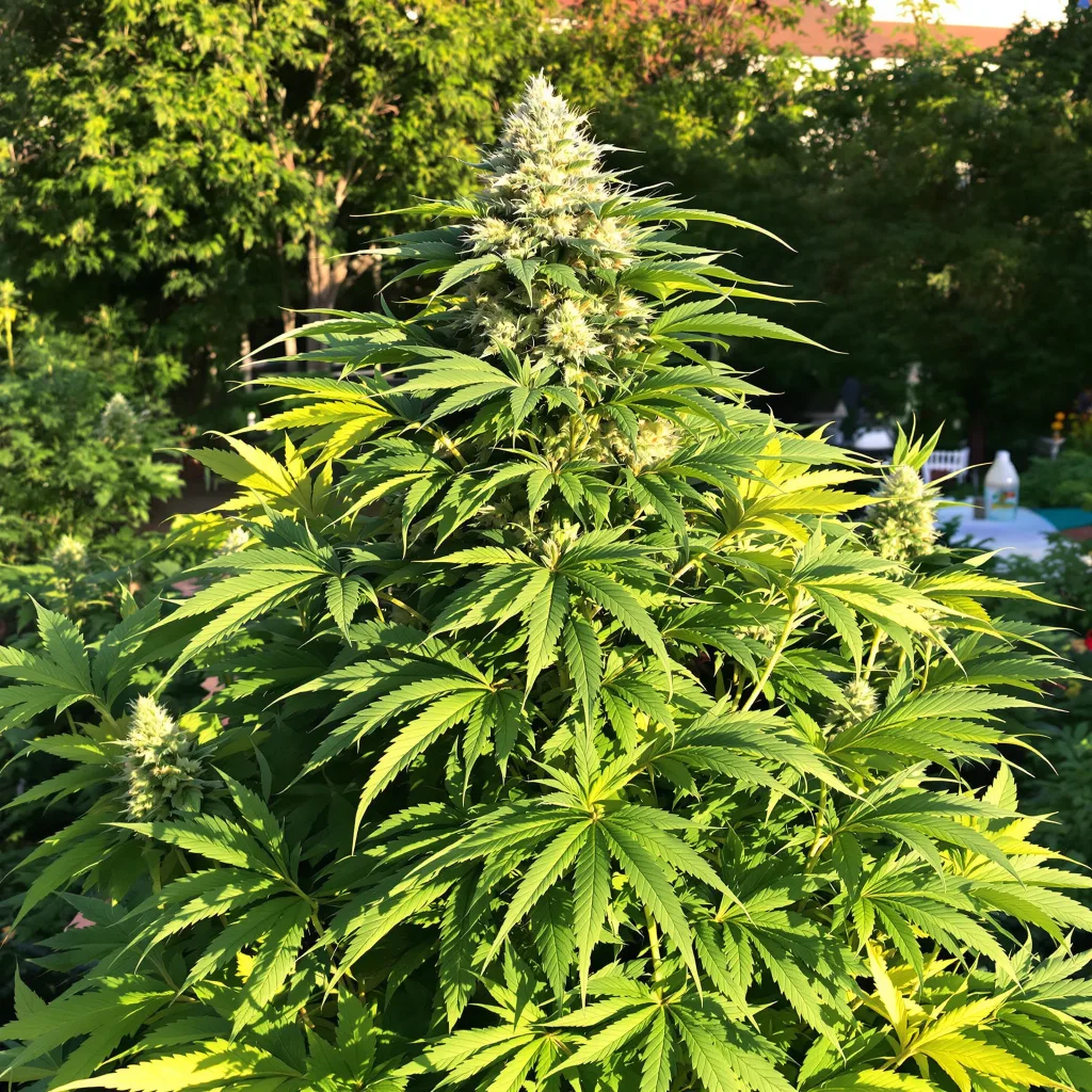 Iced Widow 67% indica / 33% sativa flower with visible trichomes