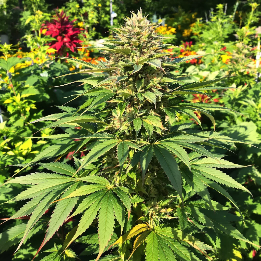 Illuminati 83% indica / 17% sativa flower with visible trichomes
