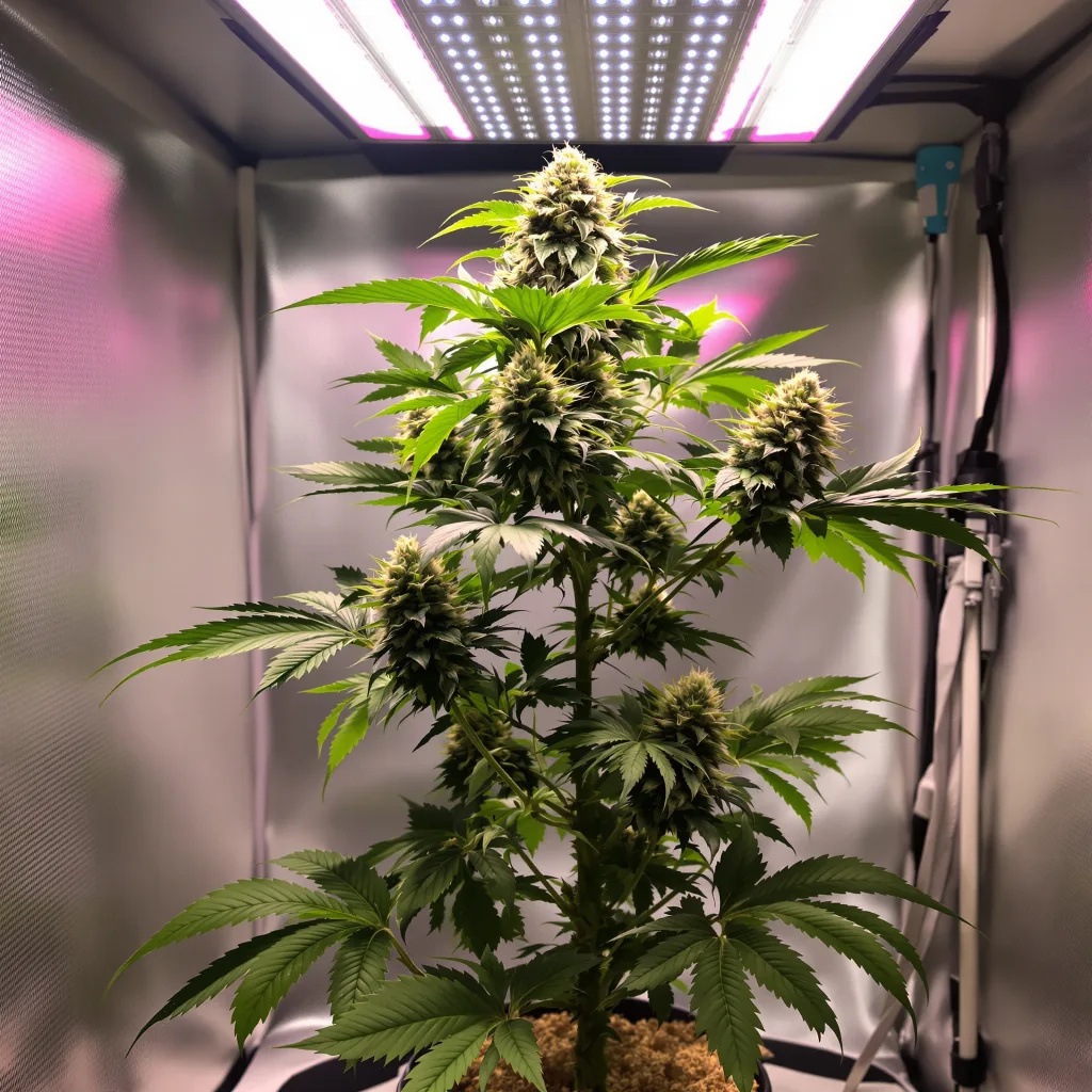 Illuminati OG 80% indica / 20% sativa flower with visible trichomes