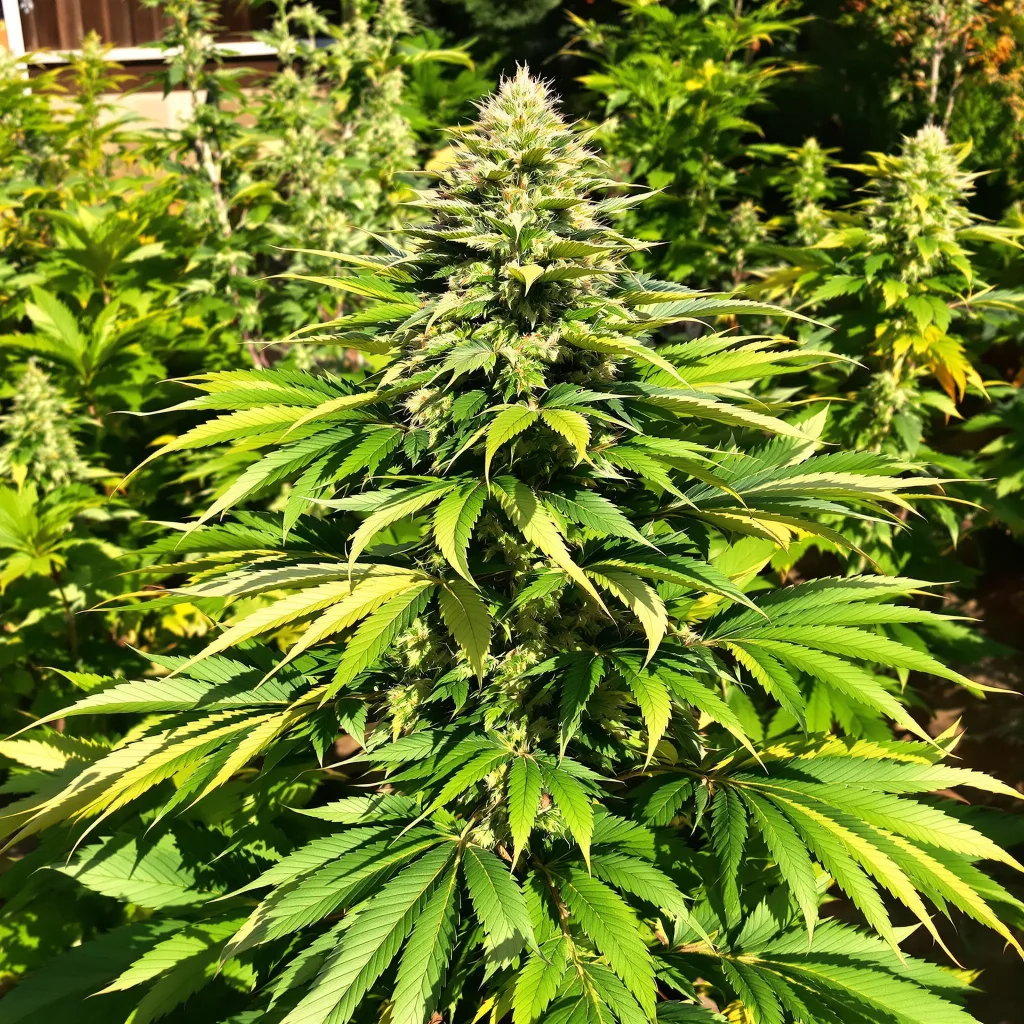 Ingrid 69% indica / 31% sativa flower with visible trichomes