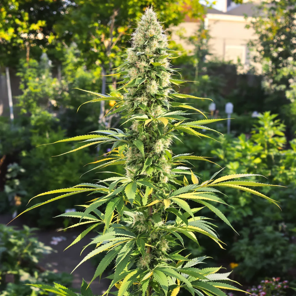 J1 40% indica / 60% sativa flower with visible trichomes