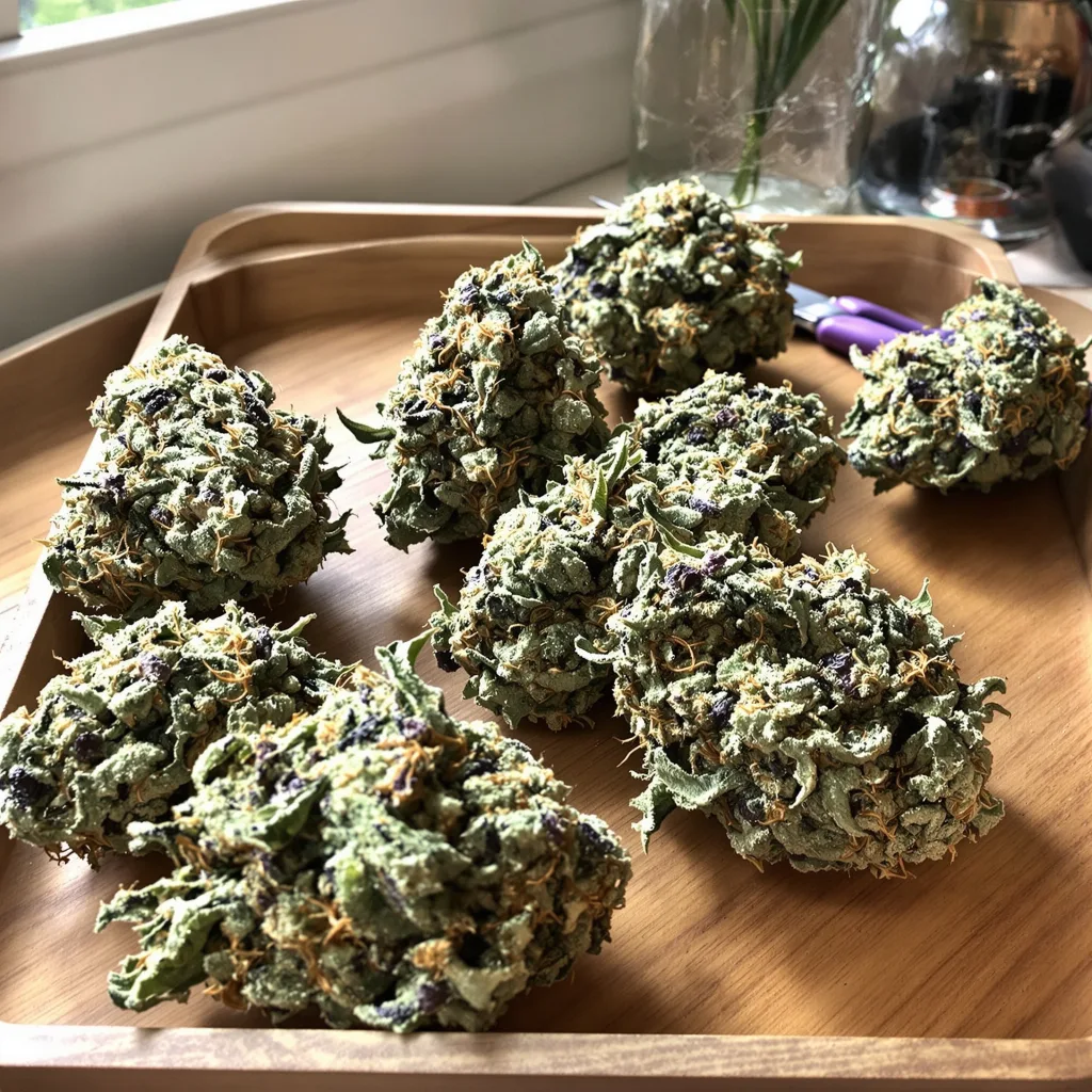 Jack Herer 45% indica / 55% sativa flower with visible trichomes